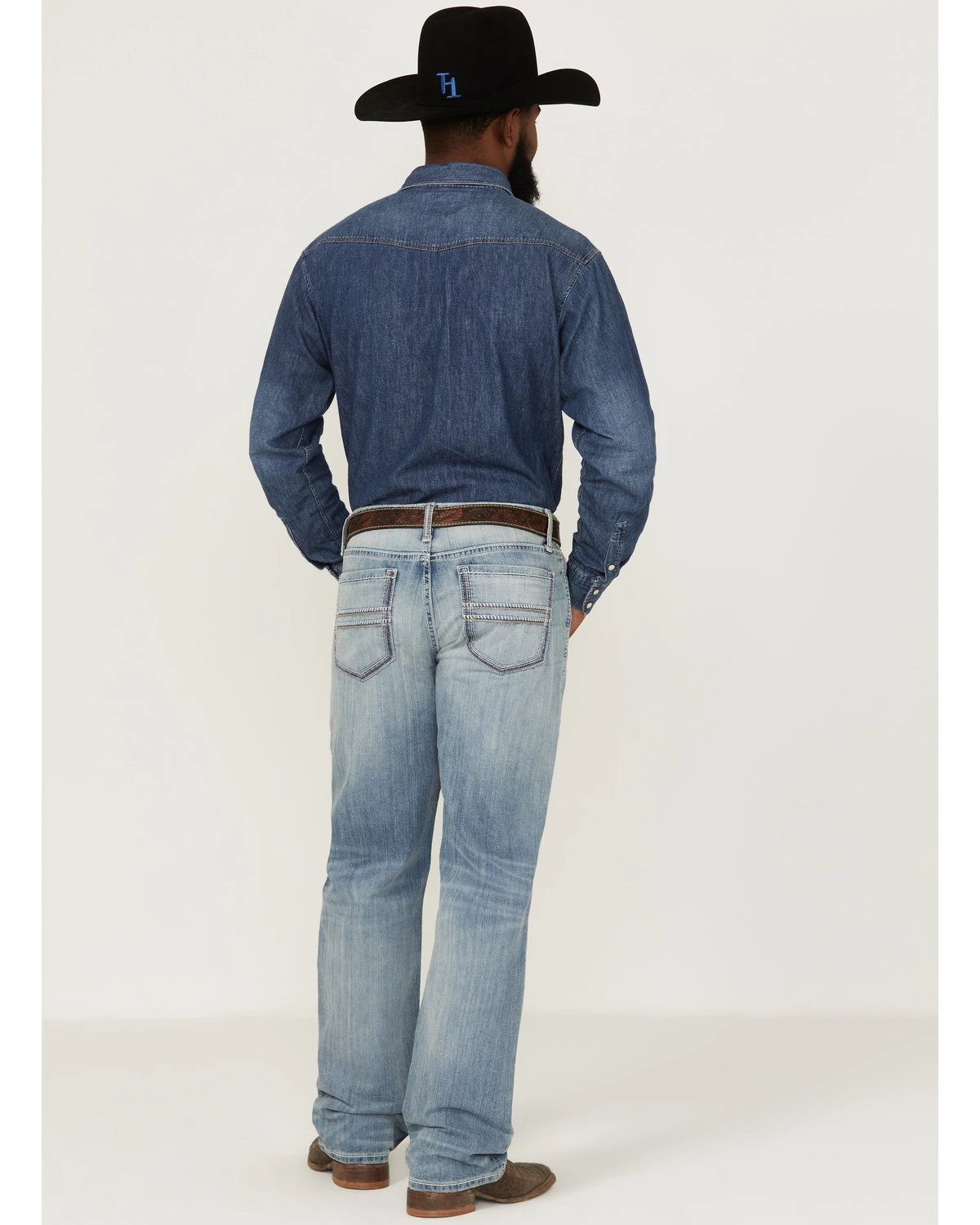 Cinch Men' Grant Light Stonewash Performance Bootcut Jeans 5 Cinch Men' Grant Light Stonewash Performance Bootcut Jeans - Image 3