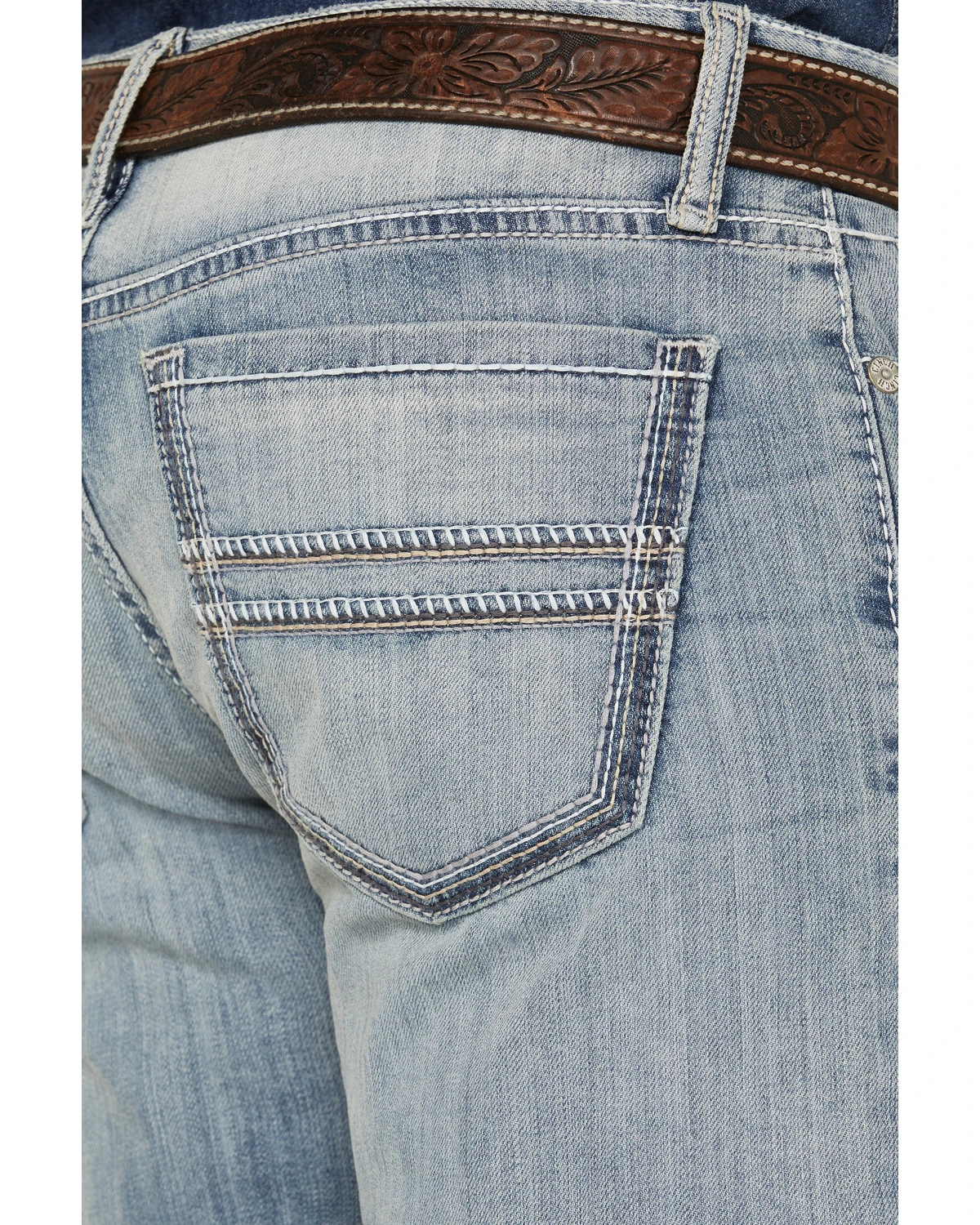 Cinch Men' Grant Light Stonewash Performance Bootcut Jeans 6 Cinch Men' Grant Light Stonewash Performance Bootcut Jeans - Image 4