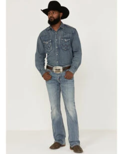 RANK 45 Men's Desert Ranch Performance Stretch Slim Bootcut Jeans