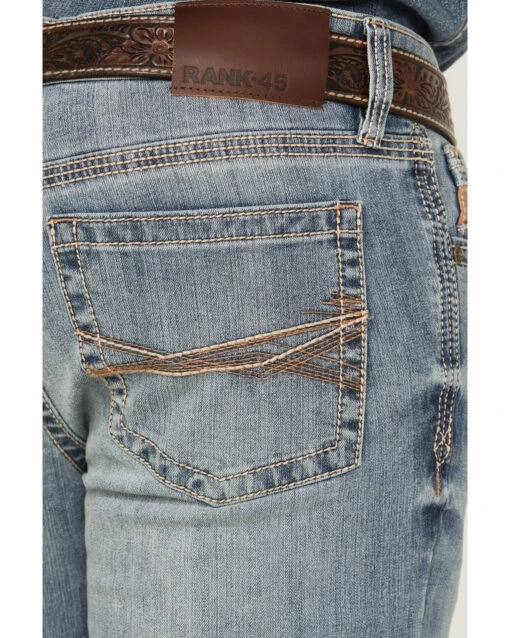 RANK 45 Men's Desert Ranch Performance Stretch Slim Bootcut Jeans - Image 4