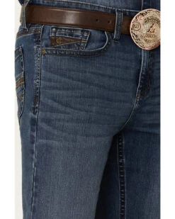 RANK 45 Men's Shotgun Wash Stackable Slim Straight Stretch Performance Jeans -Optimal Clothing Store 2000359243 415 P2