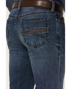 RANK 45 Men's Shotgun Wash Stackable Slim Straight Stretch Performance Jeans -Optimal Clothing Store 2000359243 415 P4