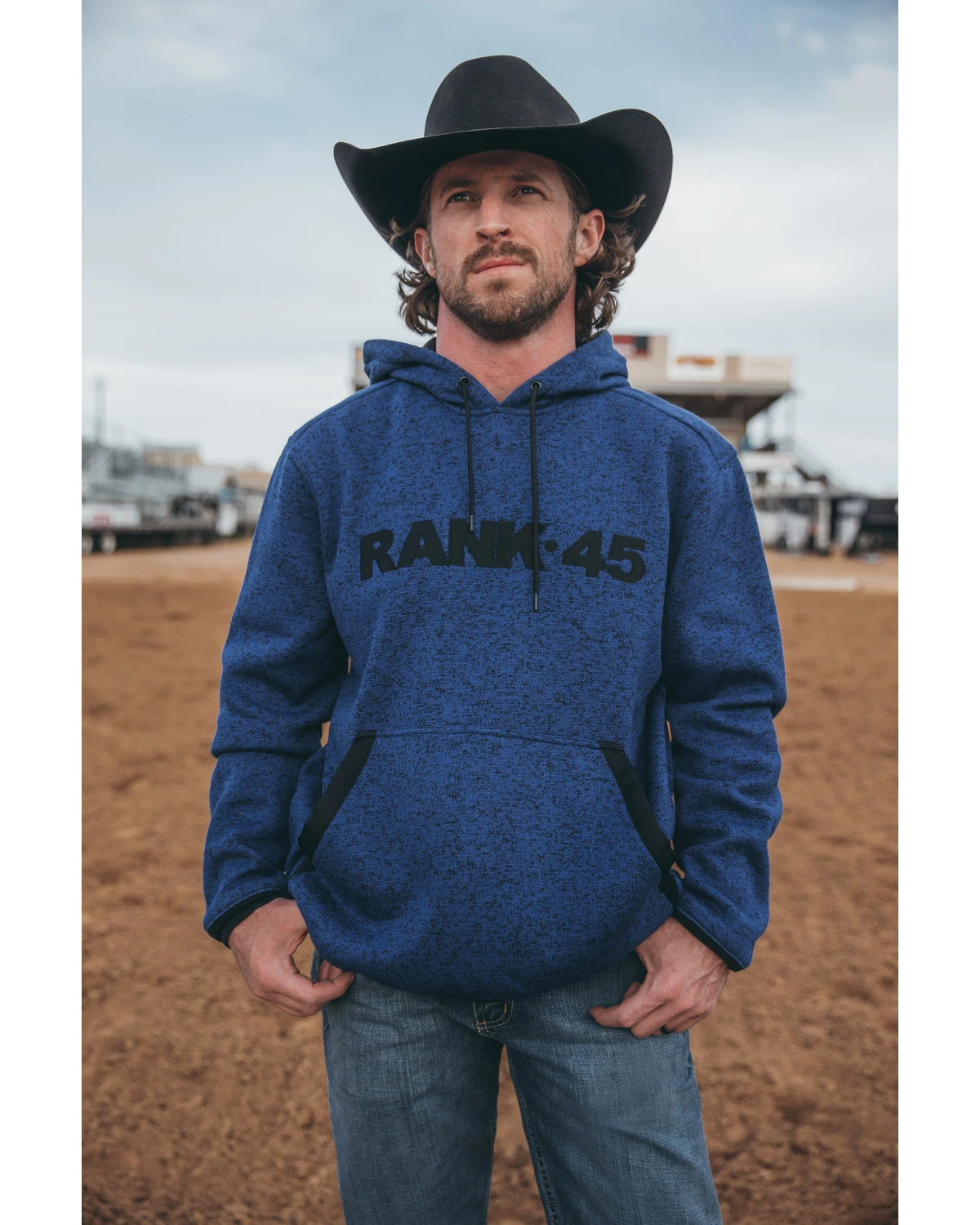 RANK 45 Men's Ranhan Logo Hooded Sweatshirt 3 RANK 45 Men's Ranhan Logo Hooded Sweatshirt