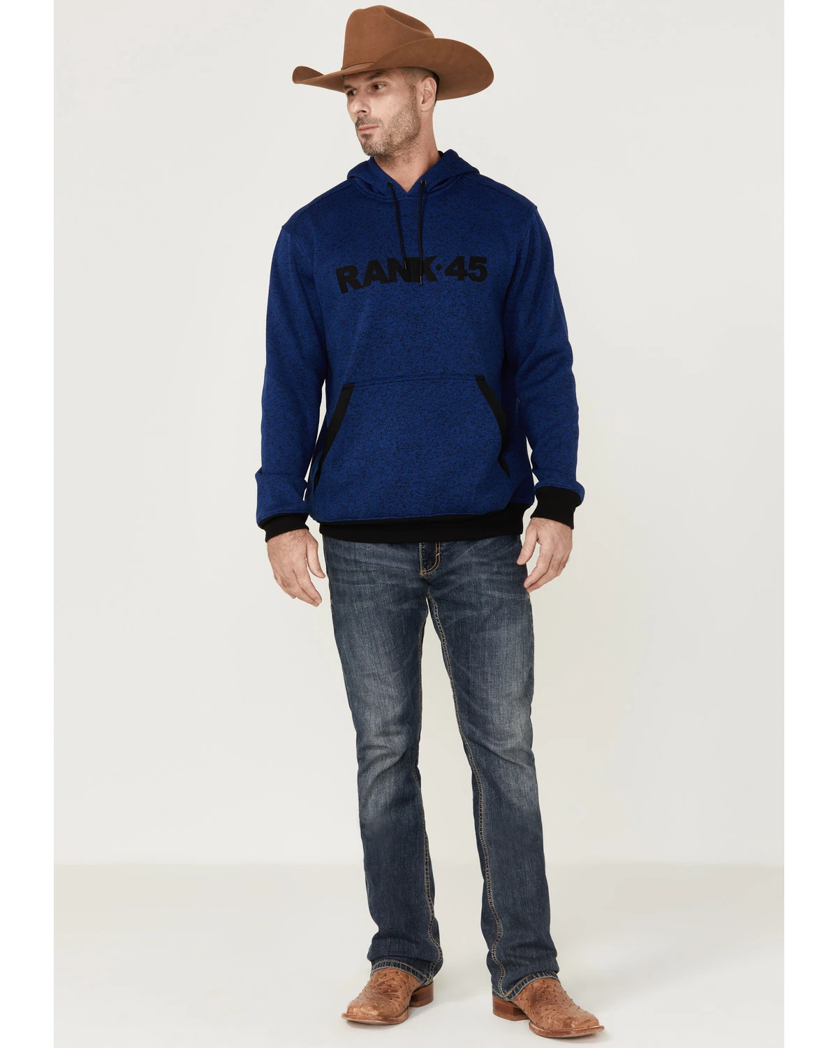 RANK 45 Men's Ranhan Logo Hooded Sweatshirt 5 RANK 45 Men's Ranhan Logo Hooded Sweatshirt - Image 3