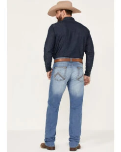 Rock 47 By Wrangler Men's Barlow Light Wash Slim Straight Jeans -Optimal Clothing Store 2000359726 412 P3