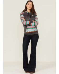 Hooey Women's Saldo Southwestern Space Dye Hoodie -Optimal Clothing Store 2000360946 022 P2