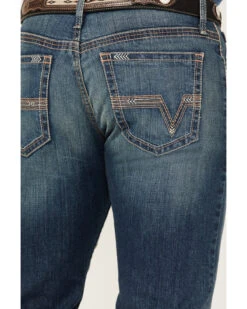 Cinch Men's Ian Dark Stonewash Performance Stretch Slim Bootcut Jeans -Optimal Clothing Store 2000362785 402 P4