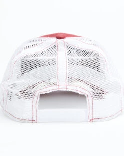 Moonshine Spirit Men's Red Horseshoe Embroidered Mesh-Back Ball Cap -Optimal Clothing Store 2000365163 600 P3