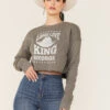 Ruby's Rubbish Women's Heather Gray Long Live King George Graphic Sweatshirt 1 Ruby's Rubbish Women's Heather Gray Long Live King George Graphic Sweatshirt -Optimal Clothing Store 2000365471 022 P1