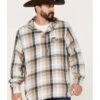 Wrangler Men's Plaid Print 1/4 Button Front Unlined Hooded Pullover -Optimal Clothing Store 2000366036 280 P1