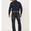 Rock & Roll Denim Men's Hooey Dark Wash Double Barrel Reflex Stackable Bootcut Jeans -Optimal Clothing Store 2000367638 201 P1