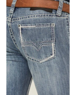 Rock & Roll Denim Men's Pistol Light Wash Regular Straight Jeans -Optimal Clothing Store 2000367643 205 P2