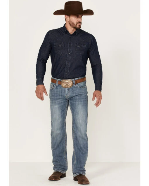 Rock & Roll Denim Men's Pistol Light Wash Regular Straight Jeans - Image 3