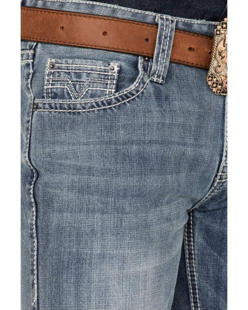 Rock & Roll Denim Men's Pistol Light Wash Regular Straight Jeans - Image 4