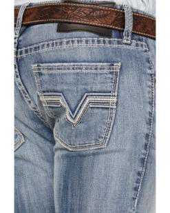 Rock & Roll Denim Men's Rifle Light Wash Reflex Stretch Skinny Jeans -Optimal Clothing Store 2000367644 204 P2