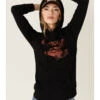 Blended Women's Keep Rollin Black Graphic Hoodie Sweater -Optimal Clothing Store 2000367722 001 P1