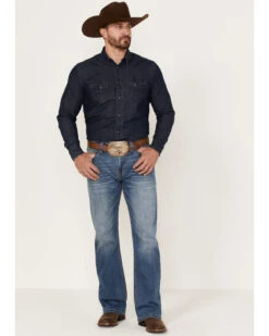 Rock & Roll Men's Vintage Medium Double Revolver Reflex Stretch Relaxed Bootcut Jeans -Optimal Clothing Store 2000368869 414 P3
