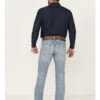Rock & Roll Denim Men's Revolver Vintage Light Wash Stretch Slim Straight Jeans -Optimal Clothing Store 2000368872 412 P1
