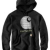 Carhartt Men's Rain Defender® Loose Fit Midweight Logo Graphic Hooded Sweatshirt - Big & Tall -Optimal Clothing Store 2000369830 001 P1