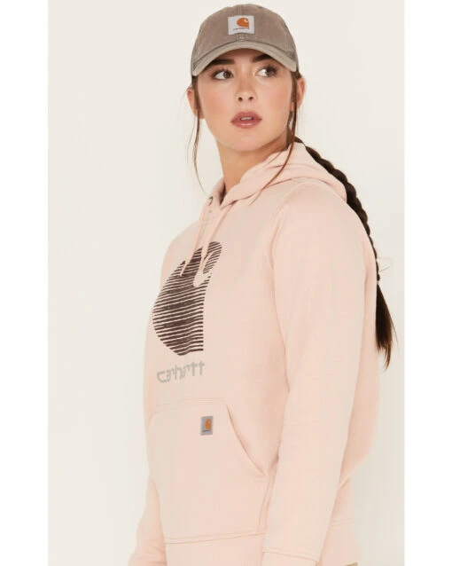 Carhartt Women's Rain Defender Relaxed Fit Midweight Logo Graphic Hoodie - Image 2