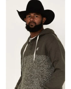 Hooey Men's Jimmy Quilted 1/4 Button Hooded Pullover -Optimal Clothing Store 2000370562 200 P2