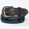 Moonshine Spirit Men's Two Tone Storm Embroidered Western Belt -Optimal Clothing Store 2000370740 001 P1