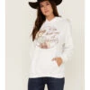 Goodie Two Sleeves Women's You Had Me At Howdy White Graphic Hoodie -Optimal Clothing Store 2000371376 100 P1