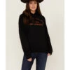 Goodie Two Sleeves Women's Don't Be All Hat & No Cowboy Black Graphic Hoodie -Optimal Clothing Store 2000371377 001 P1