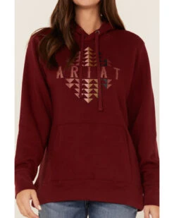 Ariat Women's R.E.A.L. Southwestern Beartooth Logo Graphic Hoodie -Optimal Clothing Store 2000371901 600 P3