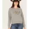 Ariat Women's R.E.A.L Varsity Logo Cropped Sweatshirt -Optimal Clothing Store 2000371904 070 P1