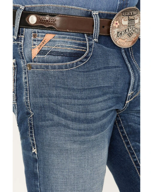 Ariat Men's M4 Walden Claudio Medium Wash Stretch Relaxed Straight Jeans - Image 2