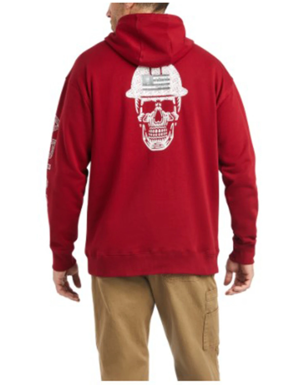 Ariat Men's Rebar Roughneck Skull Graphic Hooded Work Sweatshirt - Big & Tall 4 Ariat Men's Rebar Roughneck Skull Graphic Hooded Work Sweatshirt - Big & Tall - Image 2
