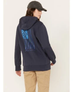 Ariat Women's Rebar Southwestern Flag Graphic Hooded Work Sweatshirt -Optimal Clothing Store 2000372134 400 P4
