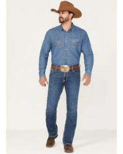 Cinch Men's Ian Medium Wash Slim Bootcut Performance Jeans