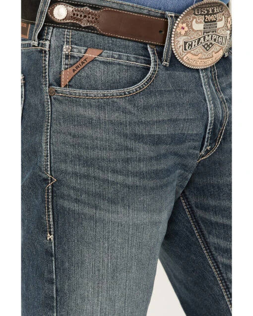 Ariat Men's M5 Louisville Seneca Medium Wash Stretch Straight Leg Jeans - Big - Image 2