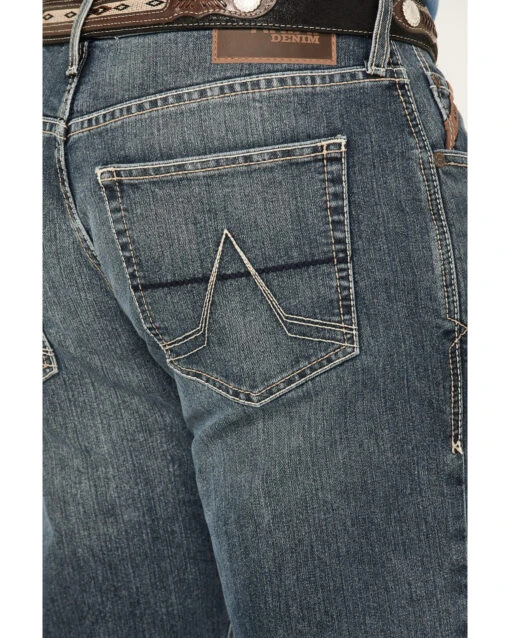 Ariat Men's M5 Louisville Seneca Medium Wash Stretch Straight Leg Jeans - Big - Image 3