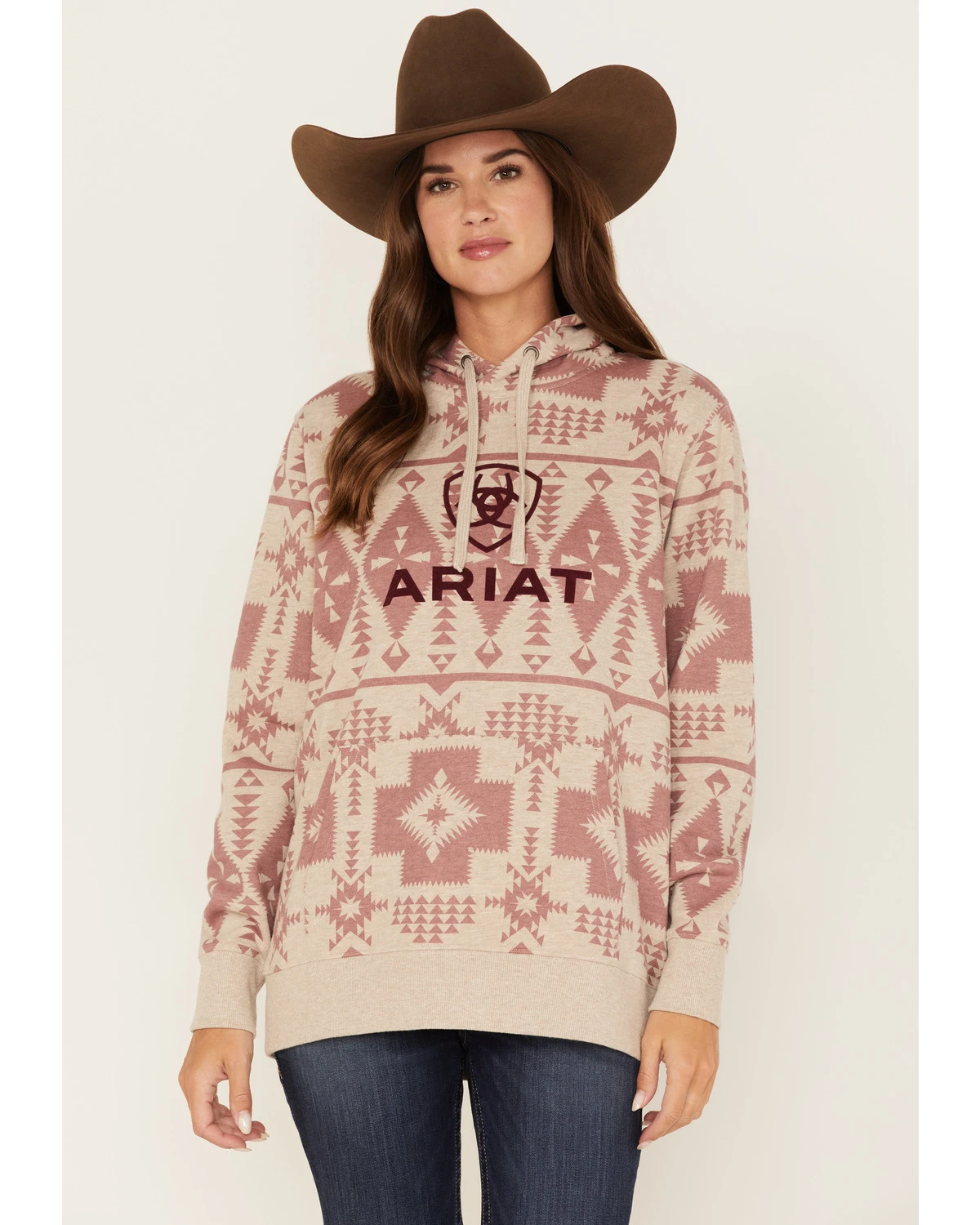 Ariat Women's Southwestern Print Logo Graphic Hoodie 3 Ariat Women's Southwestern Print Logo Graphic Hoodie