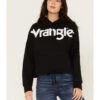 Wrangler Retro Women's Bold Logo Cropped Hoodie -Optimal Clothing Store 2000374538 001 P1