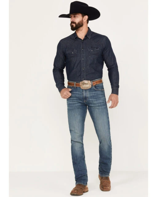 Wrangler 20x Men's 44MWX Cowboy Cut Medium Wash Slim Straight Stretch Denim Jeans