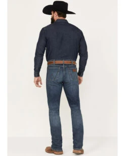 Wrangler Retro Men's 88MWP Enerjean Dark Wash Slim Straight Stretch Denim Jeans -Optimal Clothing Store 2000374573 416 P3