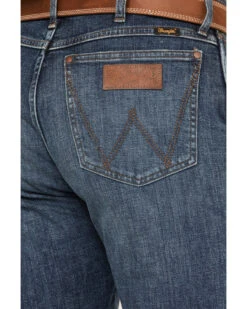 Wrangler Retro Men's 88MWP Enerjean Dark Wash Slim Straight Stretch Denim Jeans -Optimal Clothing Store 2000374573 416 P4