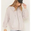 Cleo + Wolf Women's Seamed Zip Hoodie -Optimal Clothing Store 2000374848 530 P1