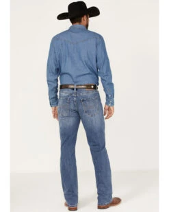 Hooey Men's Double Barrel Medium Wash Stackable Bootleg Jeans