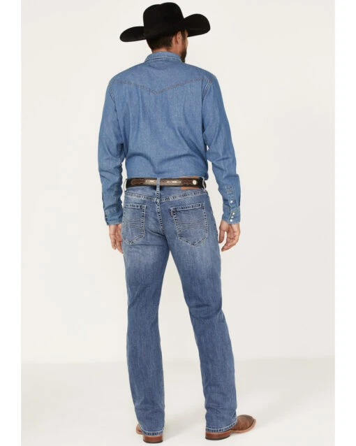 Hooey Men's Double Barrel Medium Wash Stackable Bootleg Jeans