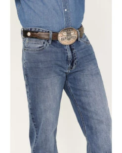 Hooey Men's Double Barrel Medium Wash Stackable Bootleg Jeans -Optimal Clothing Store 2000375478 414 P4