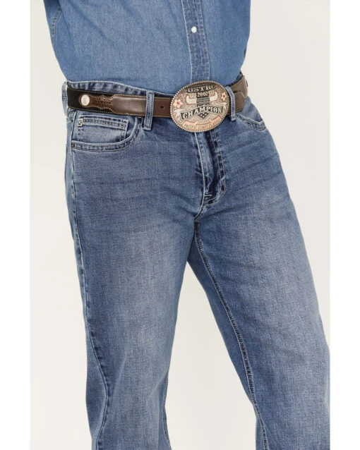 Hooey Men's Double Barrel Medium Wash Stackable Bootleg Jeans - Image 4