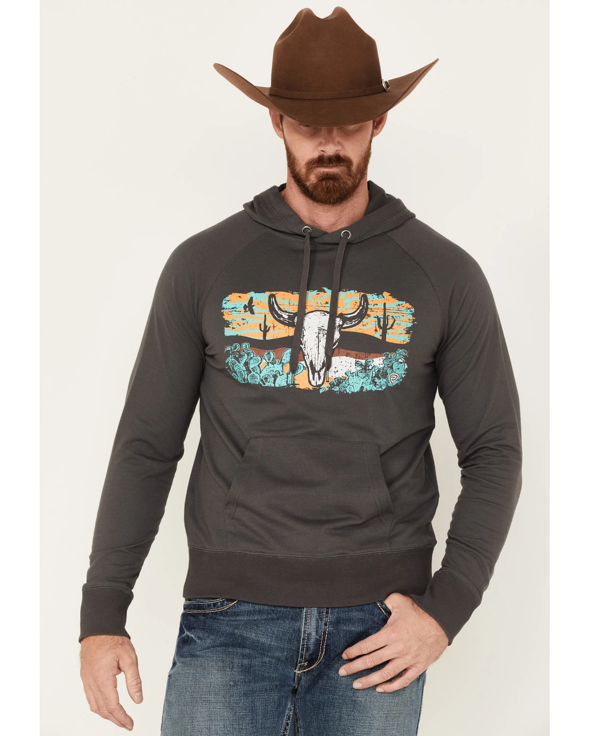 Rock & Roll Denim Men's Skull Scenic Graphic Hooded Sweatshirt 3 Rock & Roll Denim Men's Skull Scenic Graphic Hooded Sweatshirt