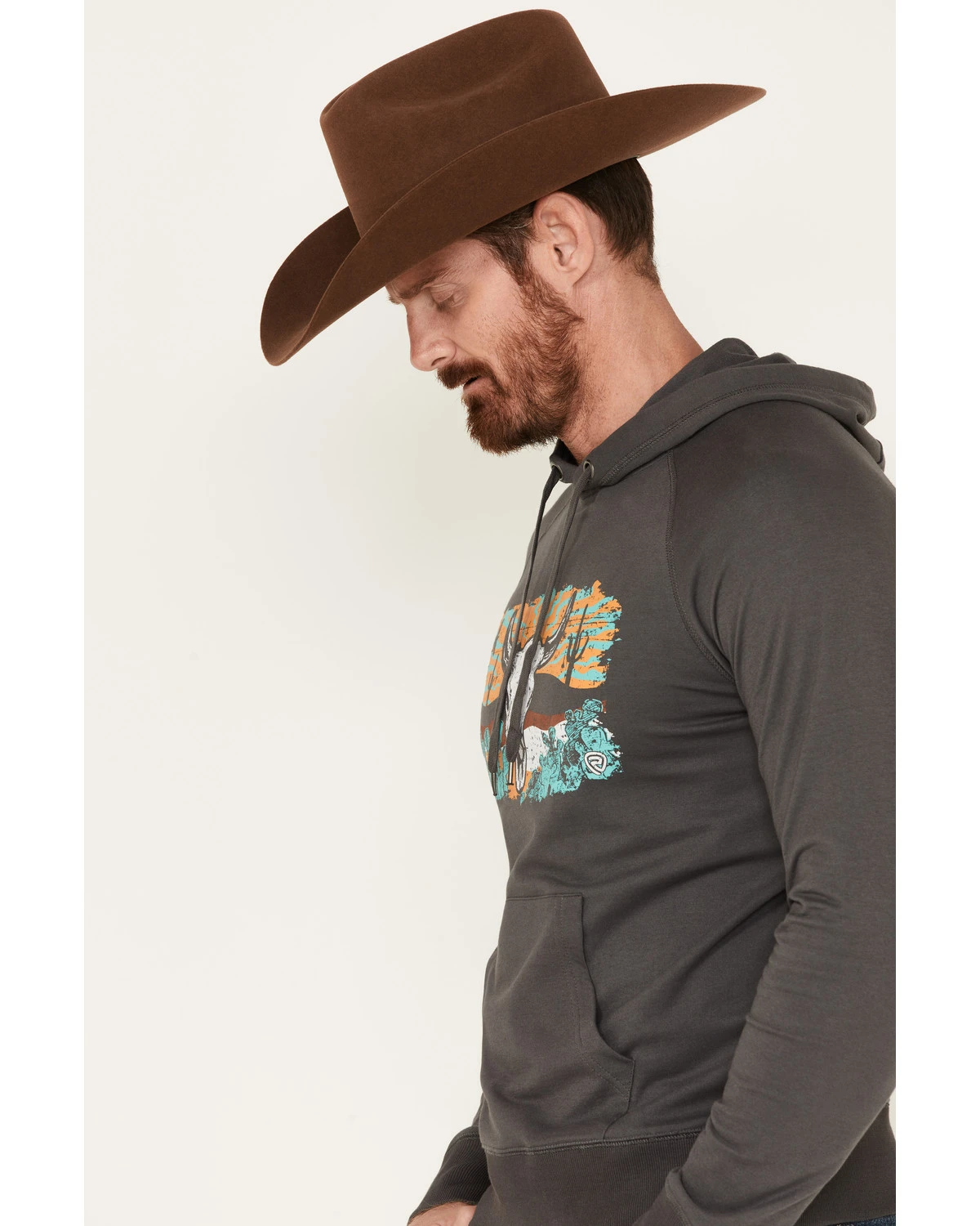 Rock & Roll Denim Men's Skull Scenic Graphic Hooded Sweatshirt 4 Rock & Roll Denim Men's Skull Scenic Graphic Hooded Sweatshirt - Image 2