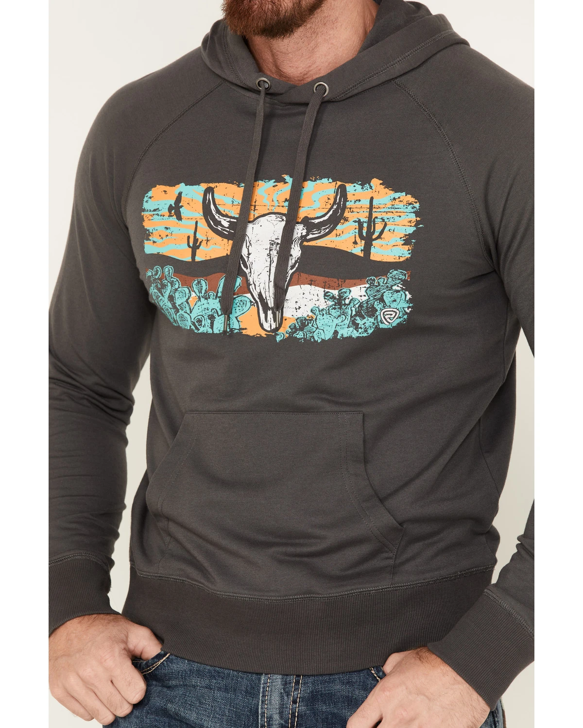 Rock & Roll Denim Men's Skull Scenic Graphic Hooded Sweatshirt 5 Rock & Roll Denim Men's Skull Scenic Graphic Hooded Sweatshirt - Image 3