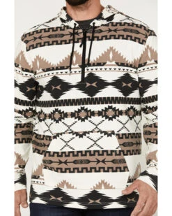 Powder River Outfitters Men's 1/4 Zip Southwestern Print Hooded Sweatshirt -Optimal Clothing Store 2000376230 101 P3